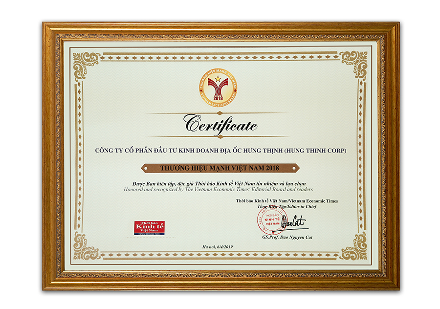 Hưng Thịnh Corp - Tập đoàn 3 lần liên tiếp nhận giải thưởng Thương Hiệu mạnh nhất ở Việt Nam