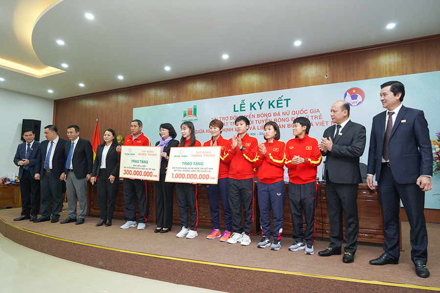 Hưng Thịnh Land tài trợ 100 tỷ cho đội tuyển bóng đá nữ Việt Nam