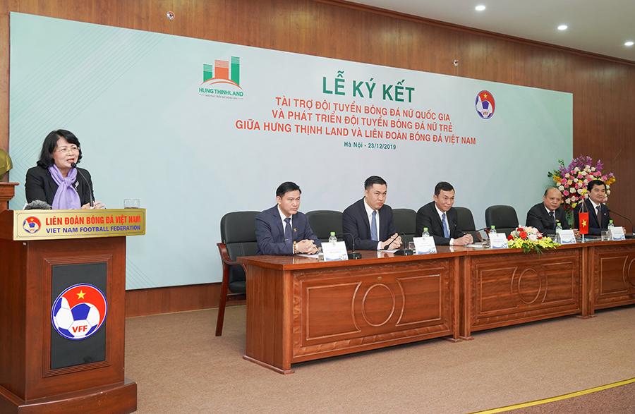 Hưng Thịnh Land tài trợ 100 tỷ cho đội tuyển bóng đá nữ Việt Nam