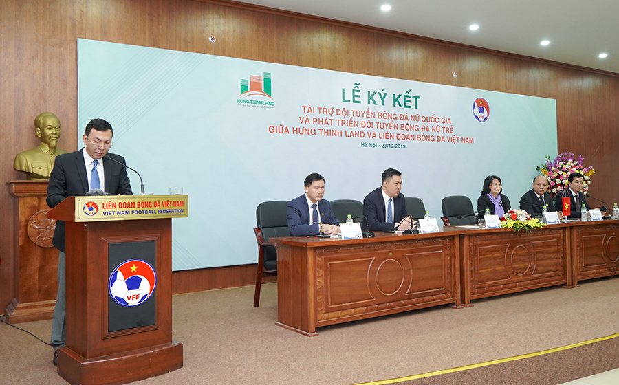 Hưng Thịnh Land tài trợ 100 tỷ cho đội tuyển bóng đá nữ Việt Nam