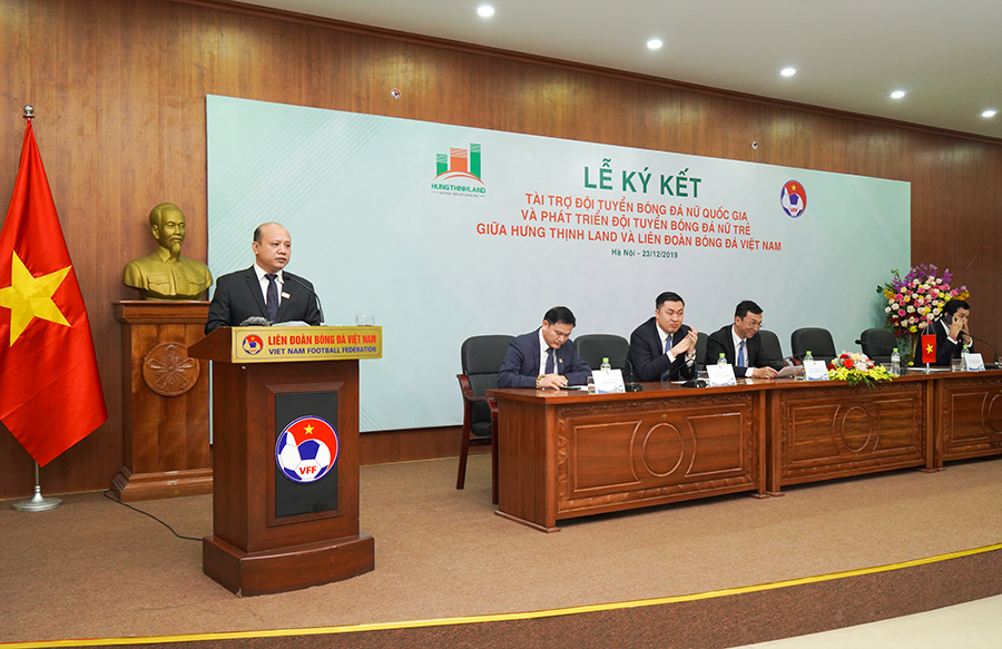 Hưng Thịnh Land tài trợ 100 tỷ cho đội tuyển bóng đá nữ Việt Nam