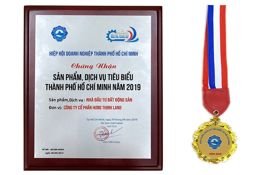 Tập đoàn Hưng Thịnh được vinh danh là dịch vụ tiêu biểu của TP.HCM năm 2019