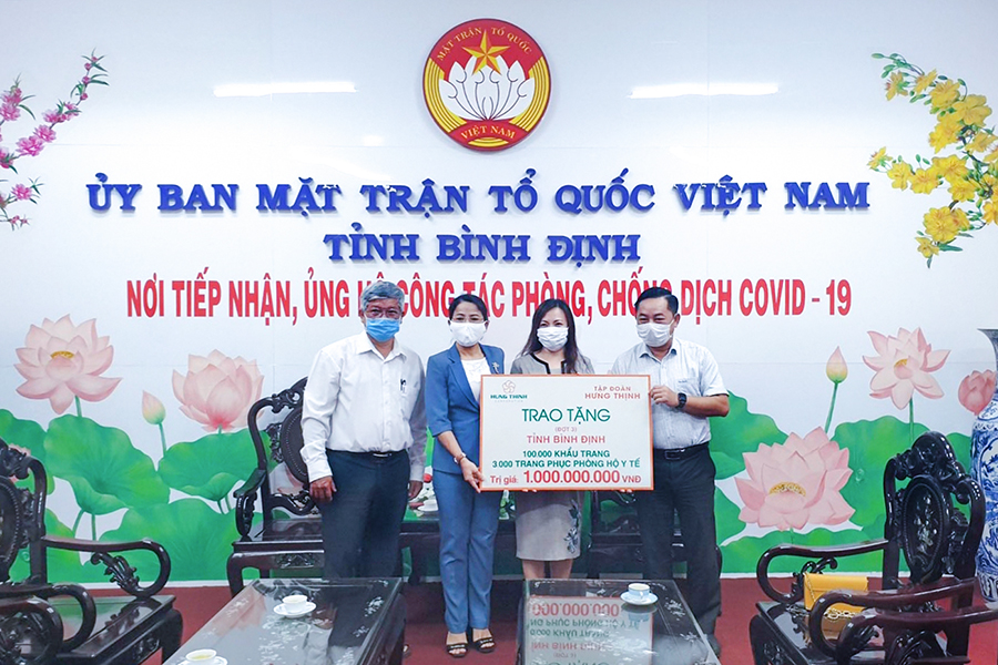 Tập đoàn Hưng Thịnh hỗ trợ cho người nghèo ở Bình Định đang gặp khó khăn do COVID-19