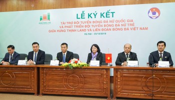 Hưng Thịnh Land tài trợ 100 tỷ cho đội tuyển bóng đá nữ Việt Nam