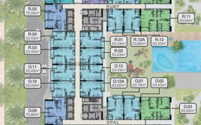 Mặt bằng căn hộ Vũng Tàu Pearl