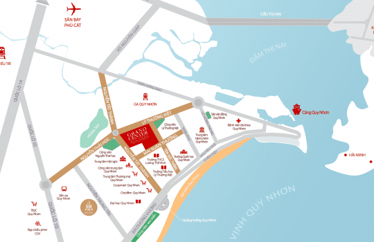 Vị trí Căn hộ Grand Central Quy Nhơn